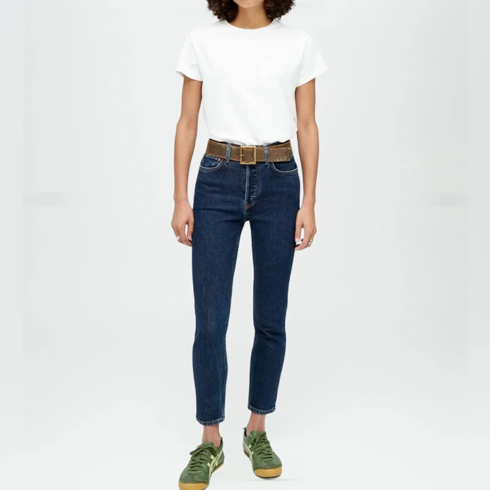 COMFORT STRETCH HIGH RISE ANKLE CROP - Picture 1 of 5